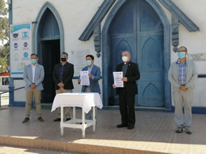 MOP, Gobierno Regional y Obispado de Atacama firman convenio de colaboración para restaurar Santuario La Candelaria