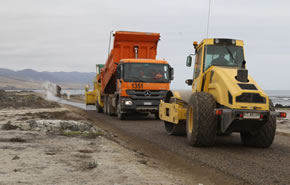 40% de avance alcanzan los trabajos de mejoramiento de la Ruta C-480 que llega a Caleta Los Bronces, en la comuna de Freirina